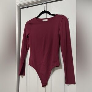 Aritzia Babaton Burgundy Bodysuit